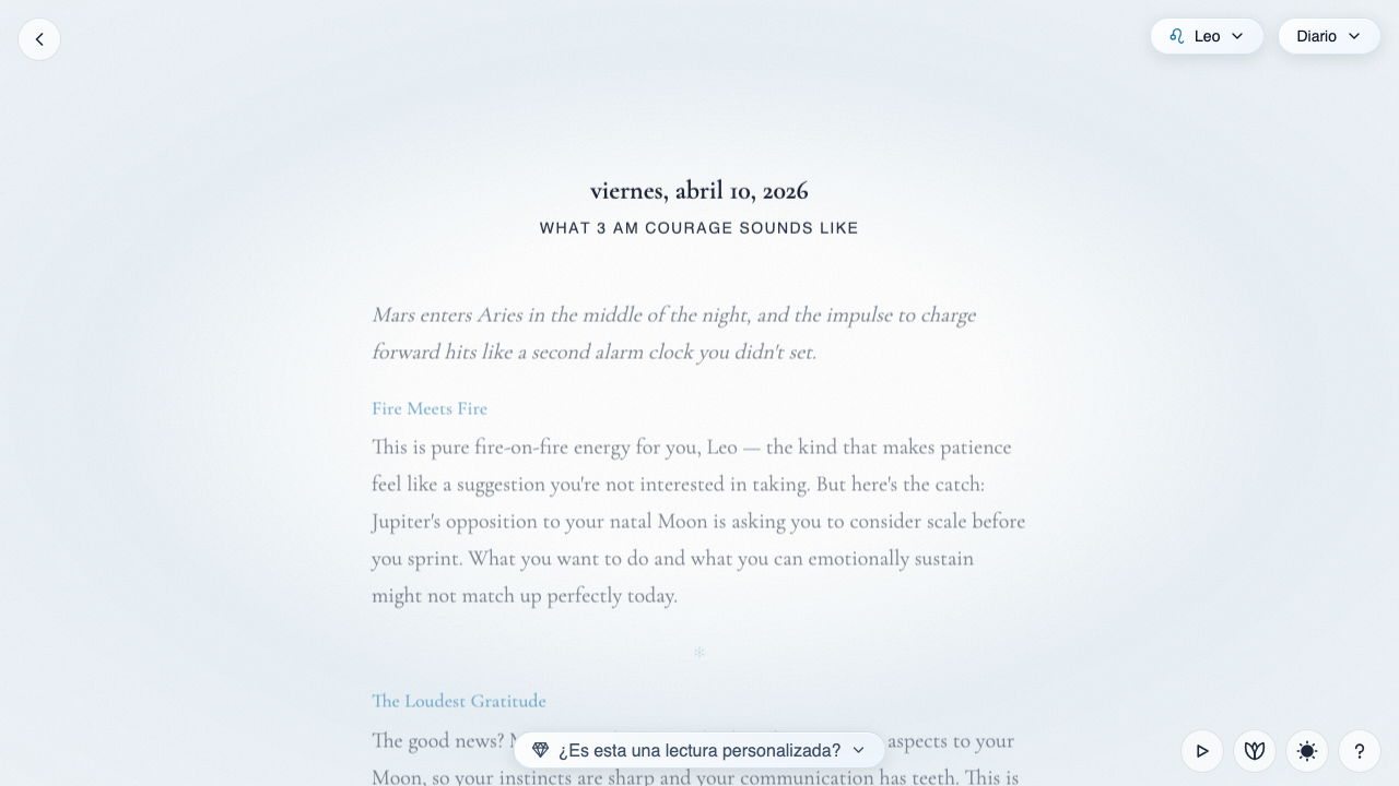 Una lectura diaria en voz astrologia